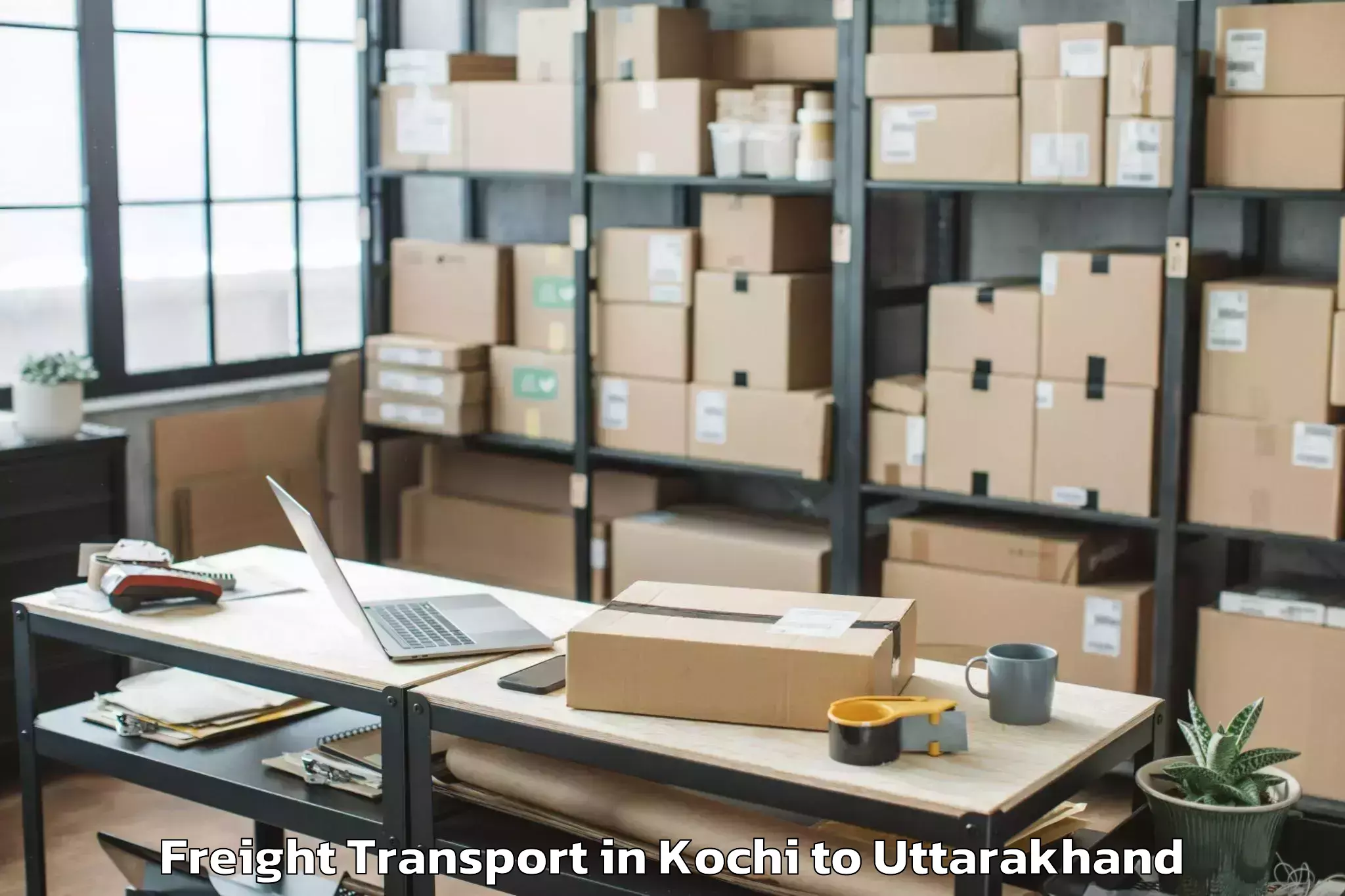 Book Kochi to Uttarakhand Aawasiya Vishwavid Freight Transport Online